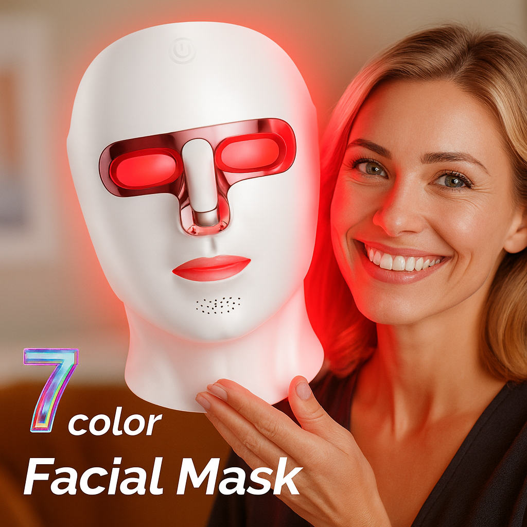 Transform Your Skin with 7-Color LED Therapy – Full Face & Neck Care