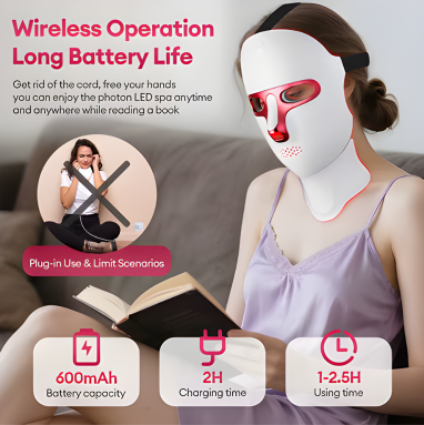 Transform Your Skin with 7-Color LED Therapy – Full Face & Neck Care