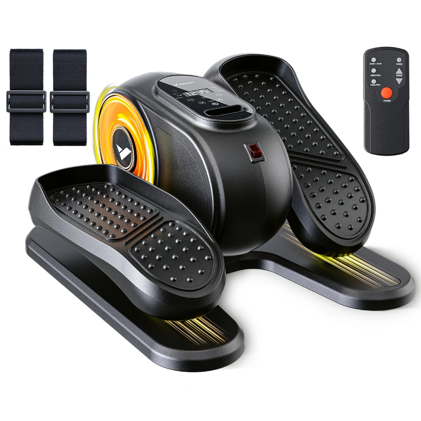 Health & Fitness Under-Desk Motorized Elliptical Exerciser – Portable Pedal Trainer for Seniors, Smooth & Low-Impact Seated Workout Machine