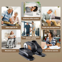 Health & Fitness Under-Desk Motorized Elliptical Exerciser – Portable Pedal Trainer for Seniors, Smooth & Low-Impact Seated Workout Machine