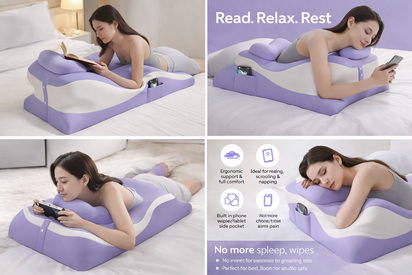 Body Support Pillow for Prone Rest, Reading & Gaming
