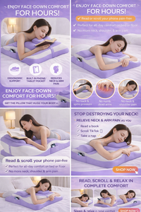 Body Support Pillow for Prone Rest, Reading & Gaming