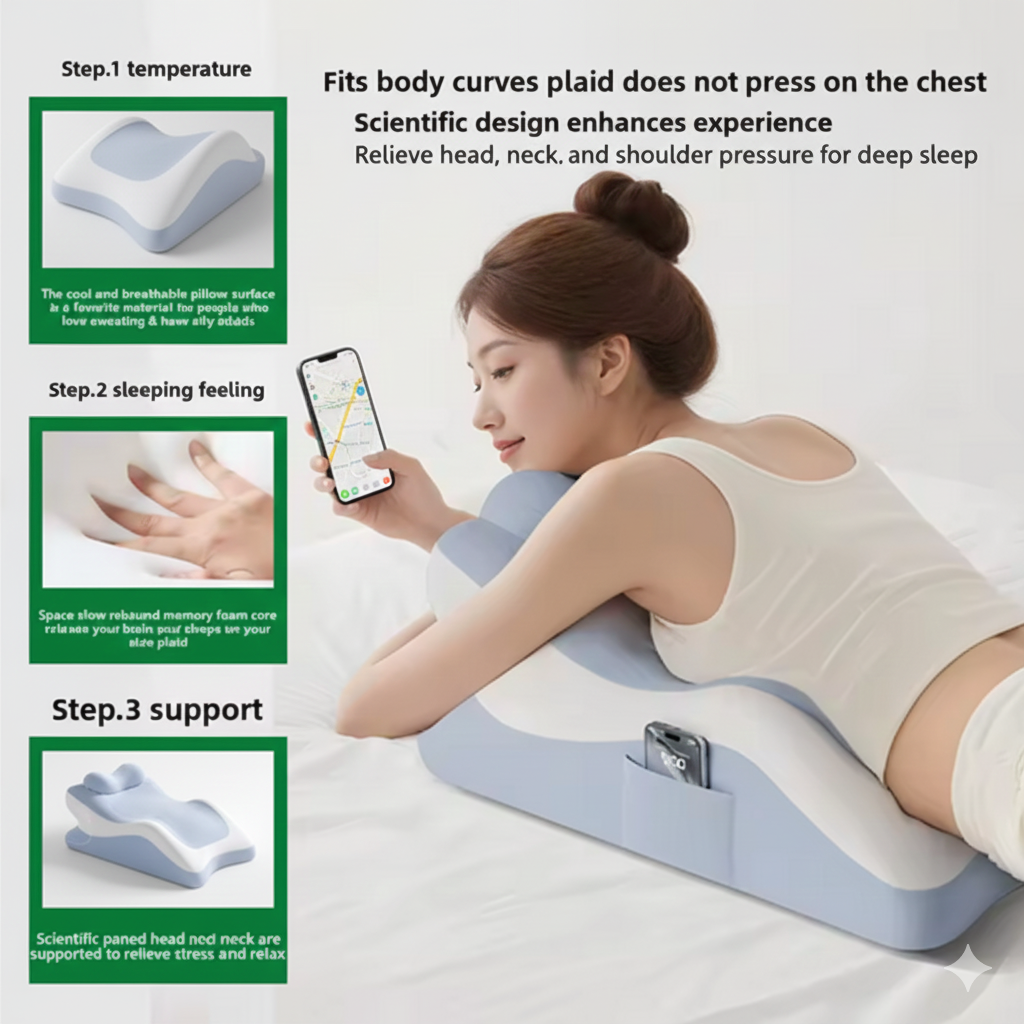 Body Support Pillow for Prone Rest, Reading & Gaming