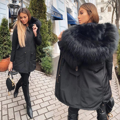 Luxurious Winter Fur Lined Jacket