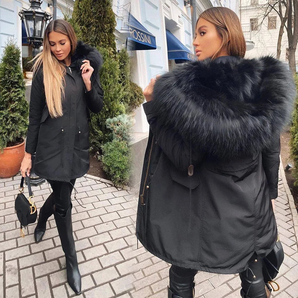 Luxurious Winter Fur Lined Jacket