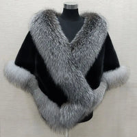 Elegant White Faux Fur Shawl Jacket