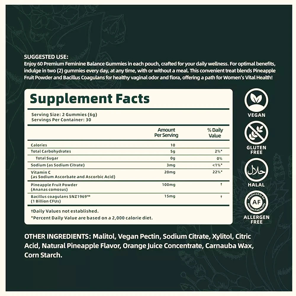 Sweet Pineapple Gummies for Total Feminine Balance 🍍