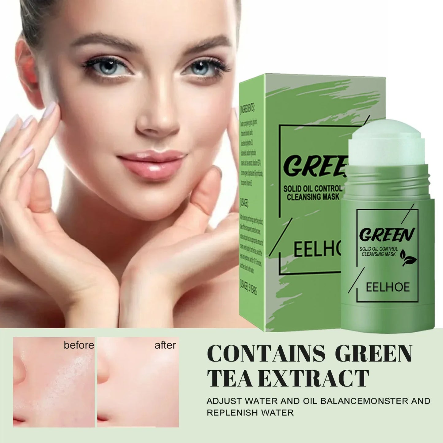 Radiant Green Tea Solid Cleansing Face Mask Stick™