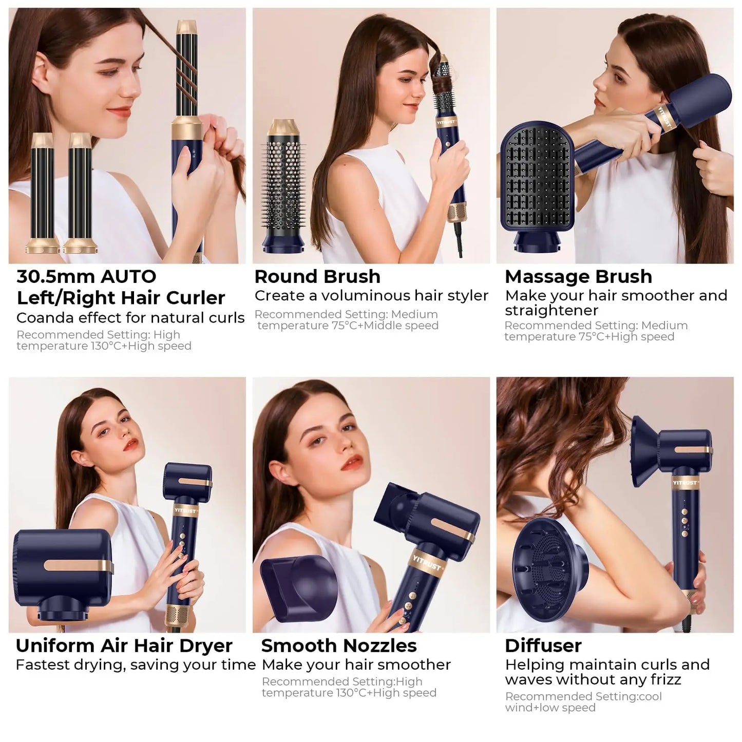 7-in-1 Shark® FlexFusion™ Straight – Luxury Multi-Styler with Air Straightening Salon Styler™